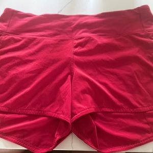 Red Lululemon shorts- size 12 tall